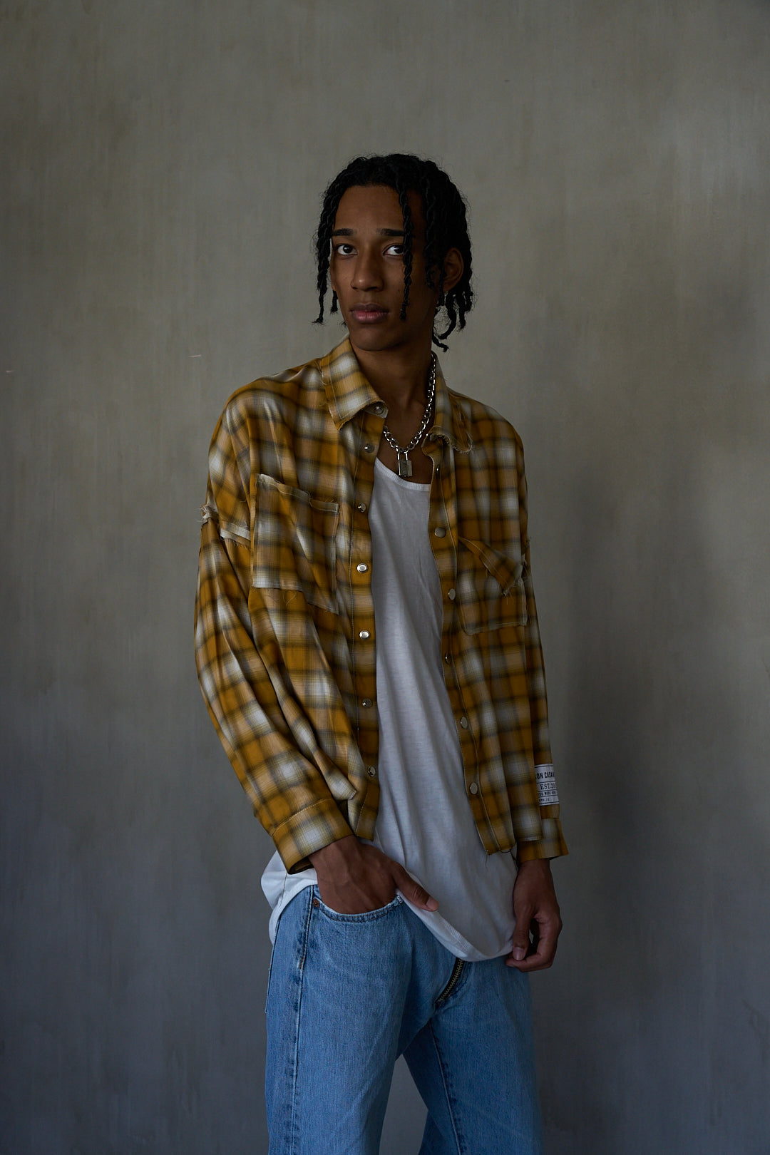 Ombre Check Shirts Jacket ''FROGMAN''