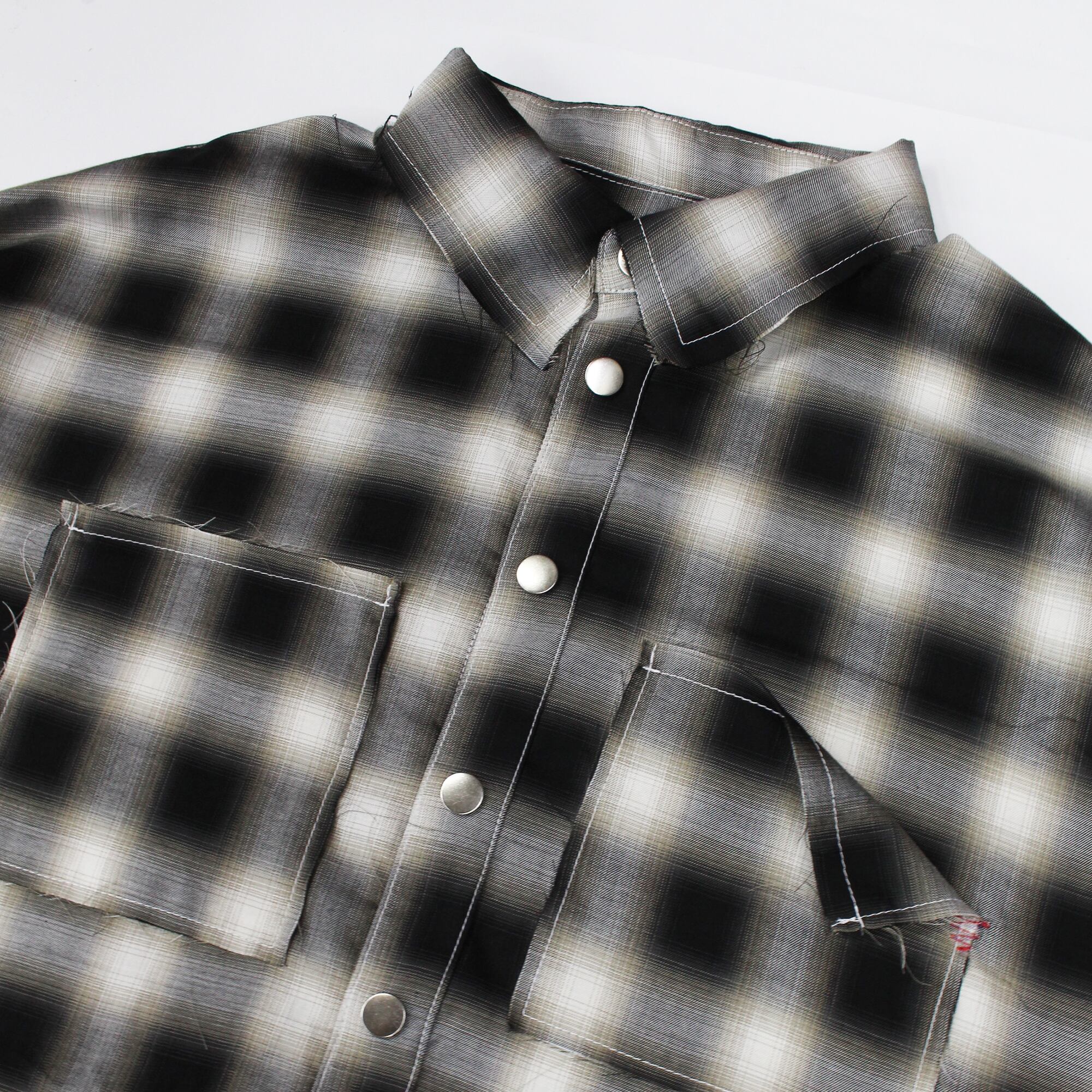 Ombre Check Shirts Jacket ''FROGMAN''