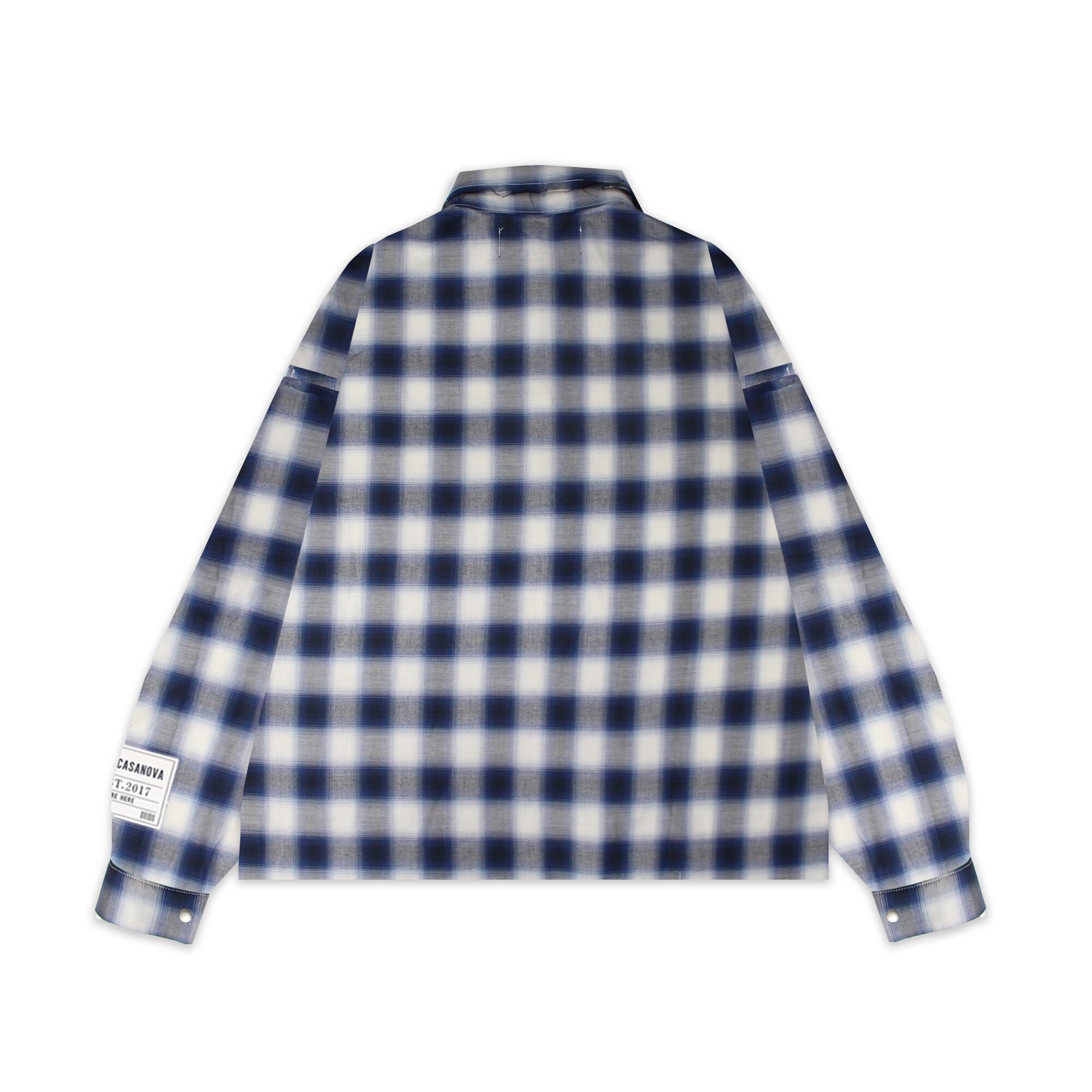 Ombre Check Shirts Jacket ''FROGMAN''