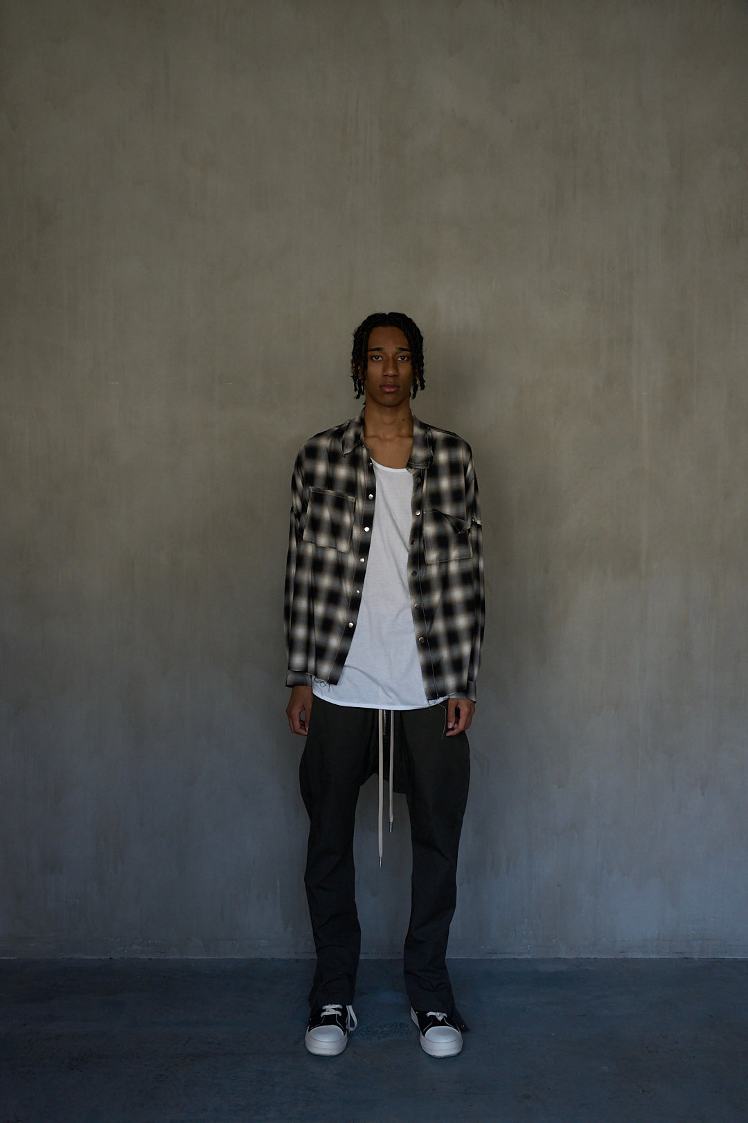 Ombre Check Shirts Jacket ''FROGMAN''