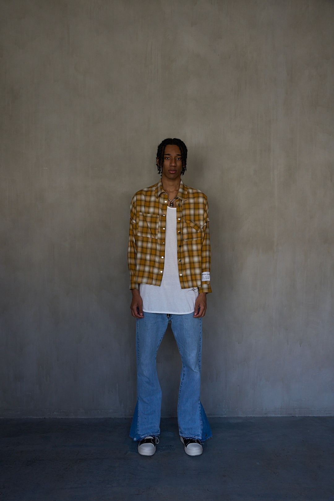 Ombre Check Shirts Jacket ''FROGMAN''