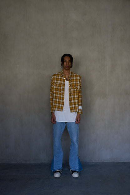 Ombre Check Shirts Jacket ''FROGMAN''