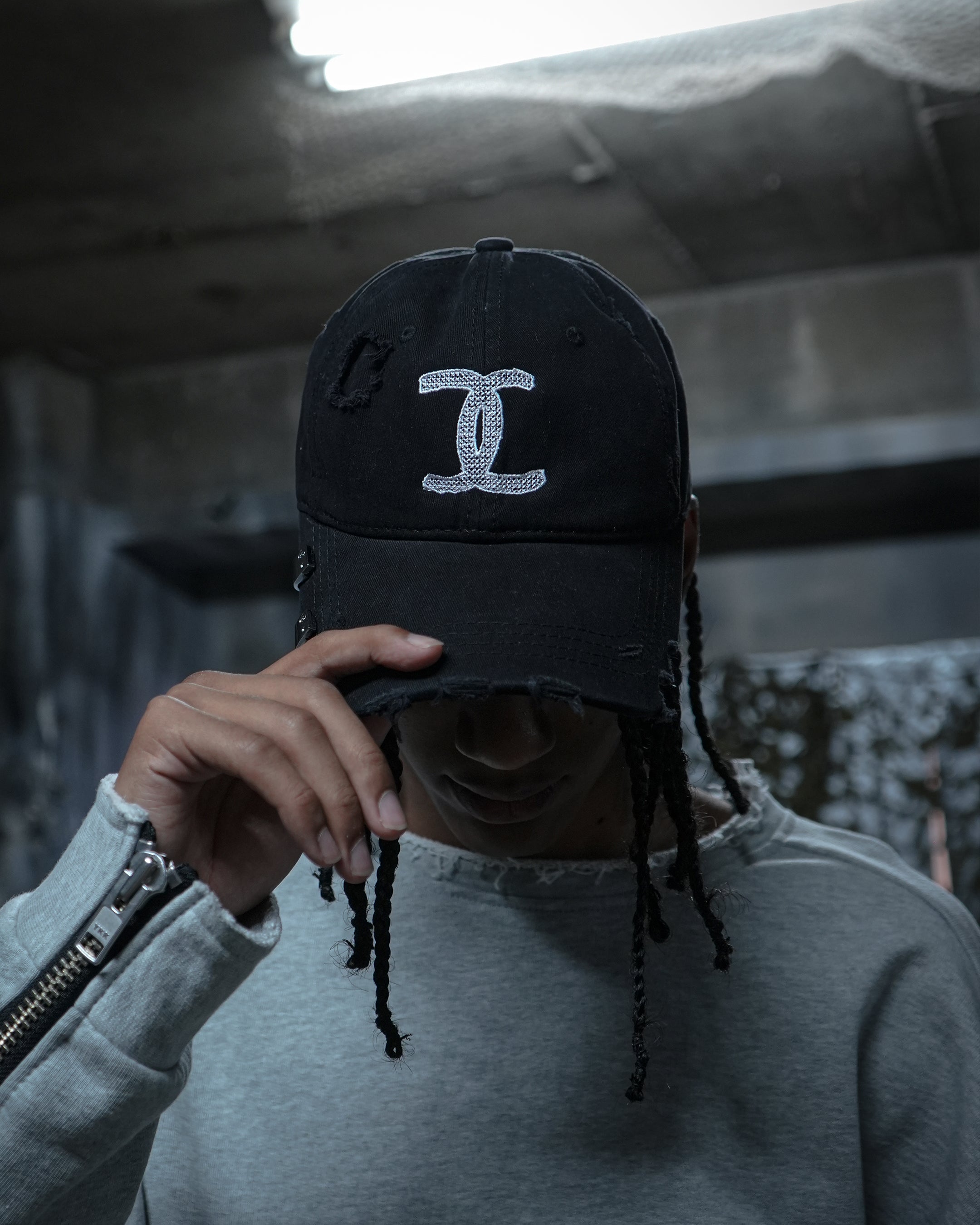 Distressed ''FAKE CC'' Cap