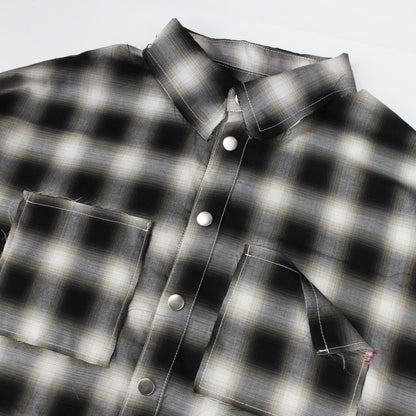 Ombre Check Shirts Jacket ''FROGMAN''