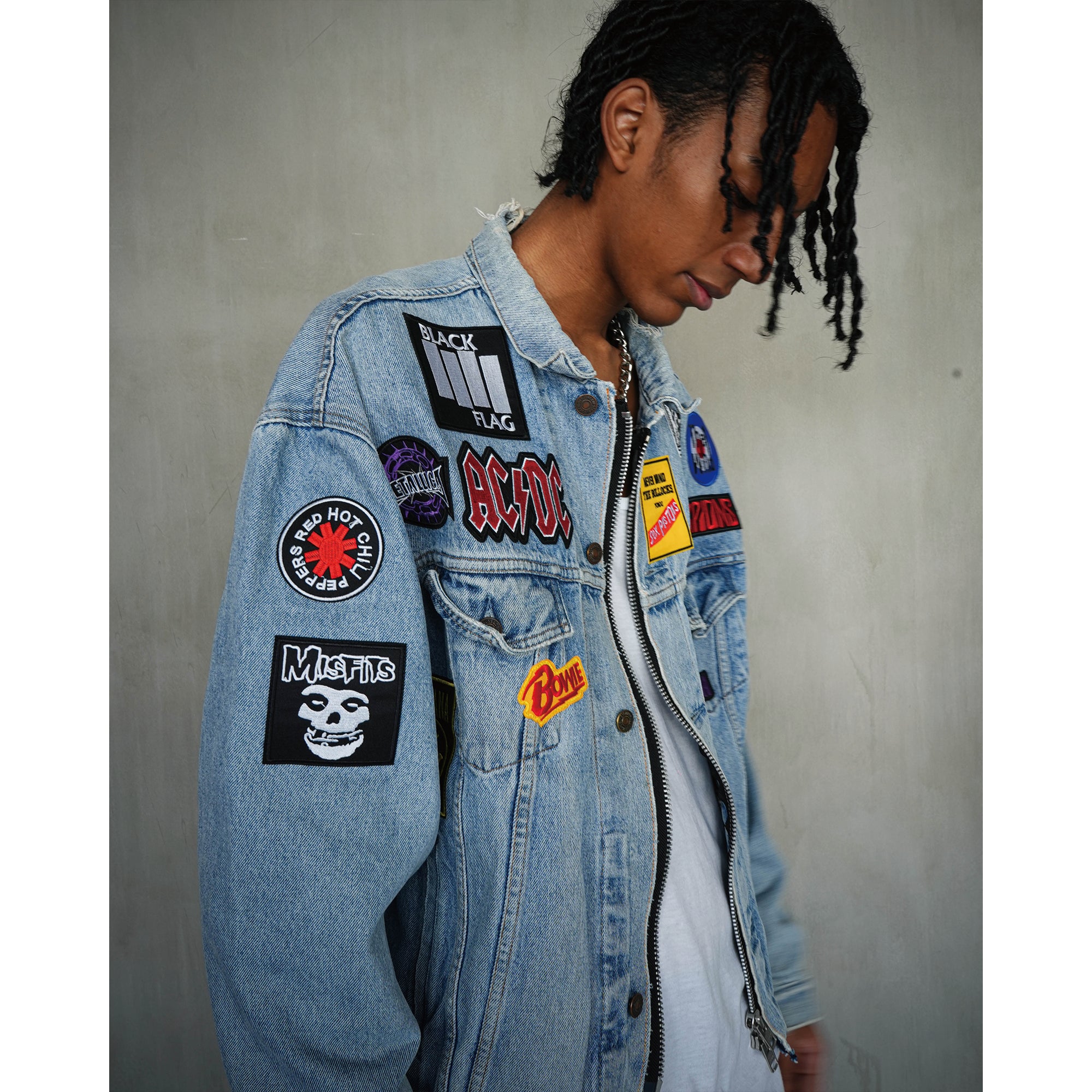 メゾンカサノバ リメイク Re:bel Jacket ヴィンテージリメイク 銀の