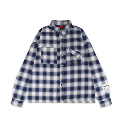 Ombre Check Shirts Jacket ''FROGMAN''