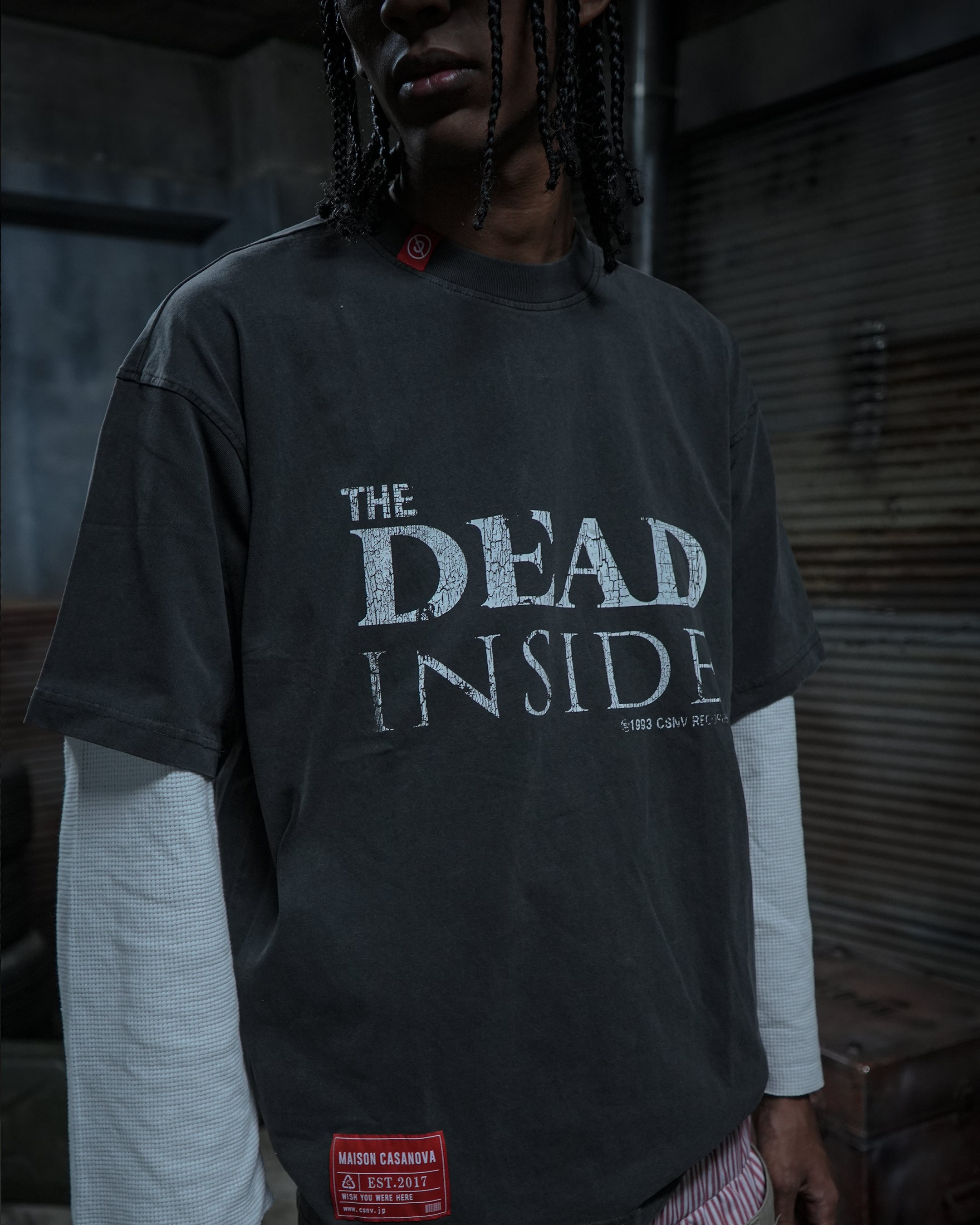 Vintage Wash Tee''THE DEAD INSIDE''