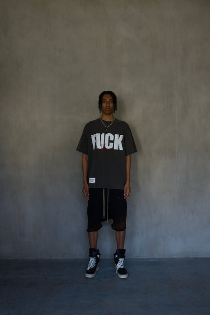 Distressed Sweat Sarouel Baggy Pants