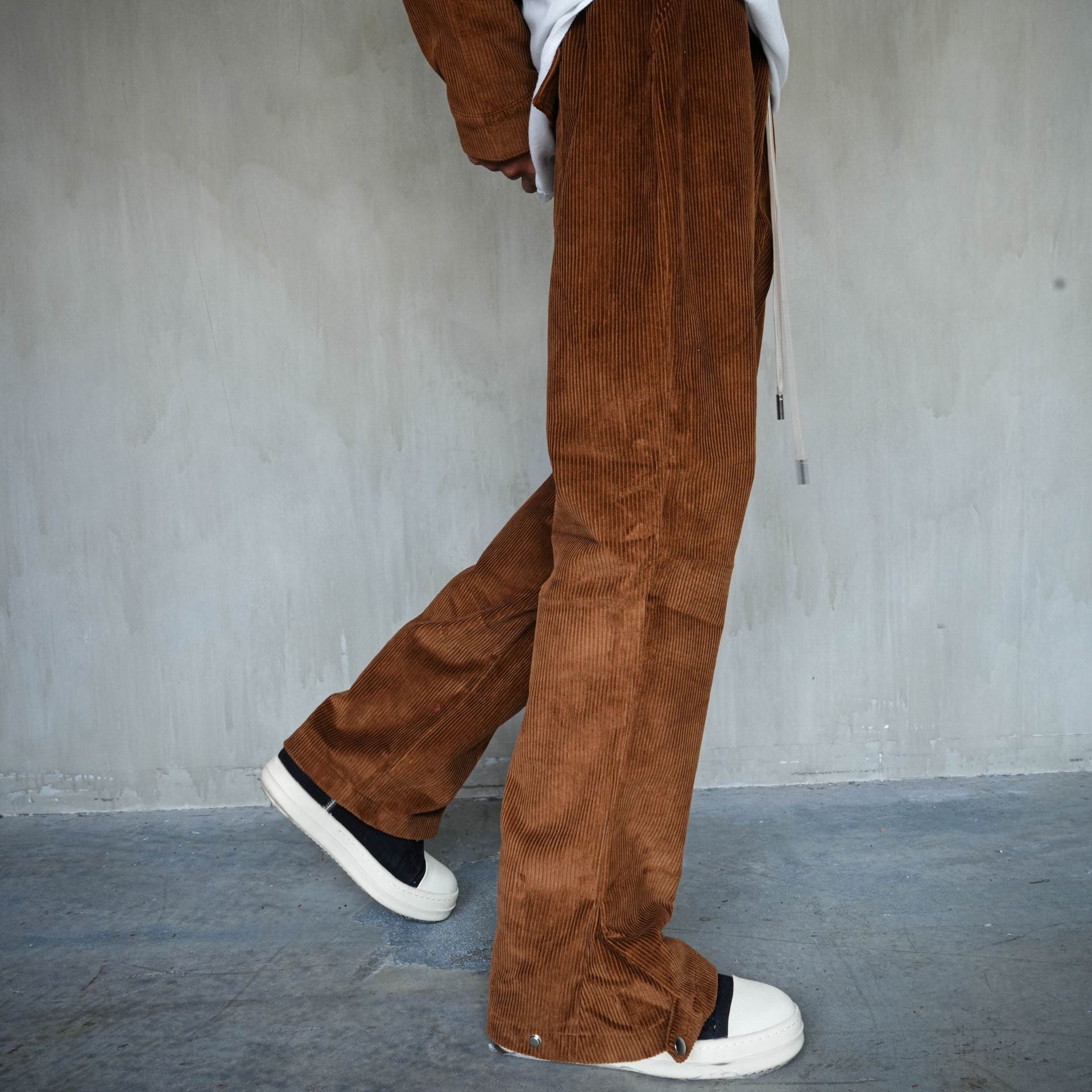 コーデュロイ 茶色 セットアップ 銀のタグ ファースト メゾンカサノバ  サルエル リックポウエンス