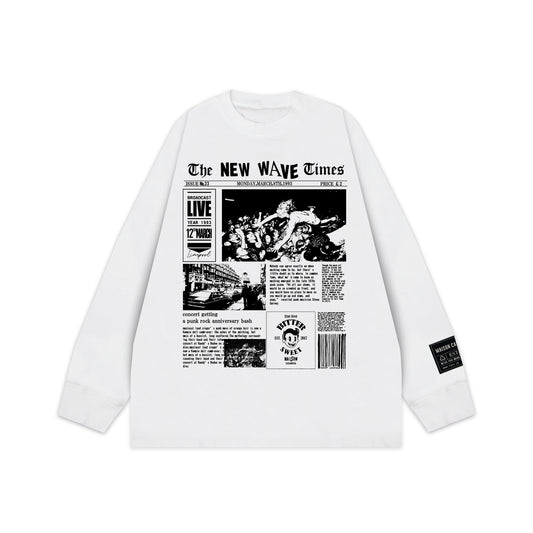 News Paper Long Sleeve Tee