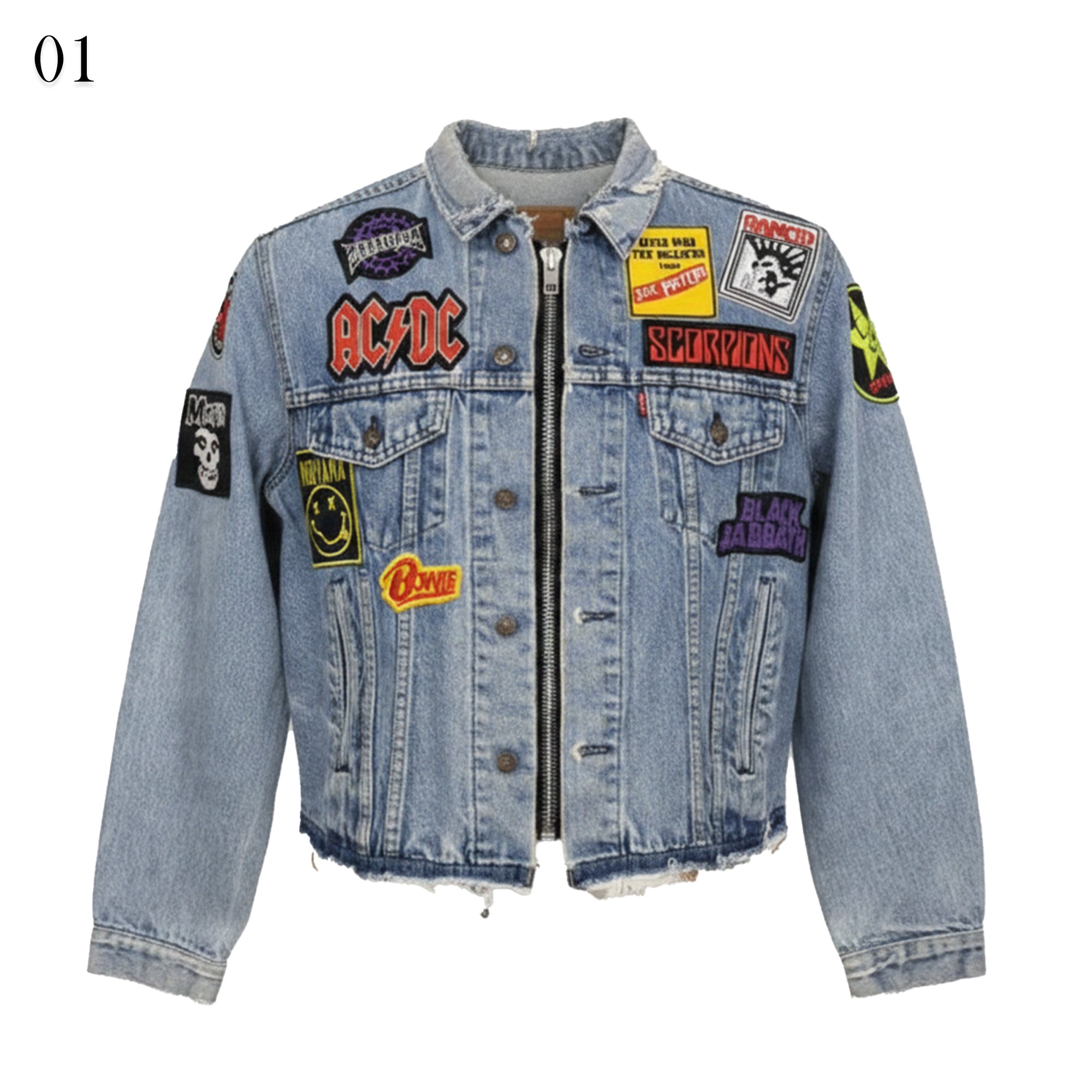 メゾンカサノバ リメイク Re:bel Jacket ヴィンテージリメイク 銀の