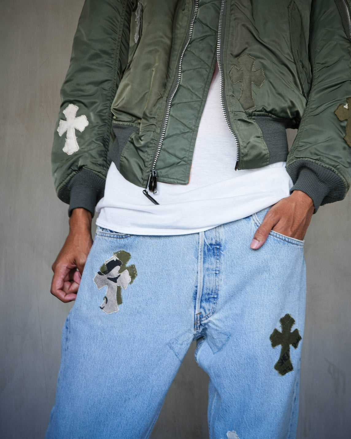 Re:Cross Patch 2Way Denim W38L34