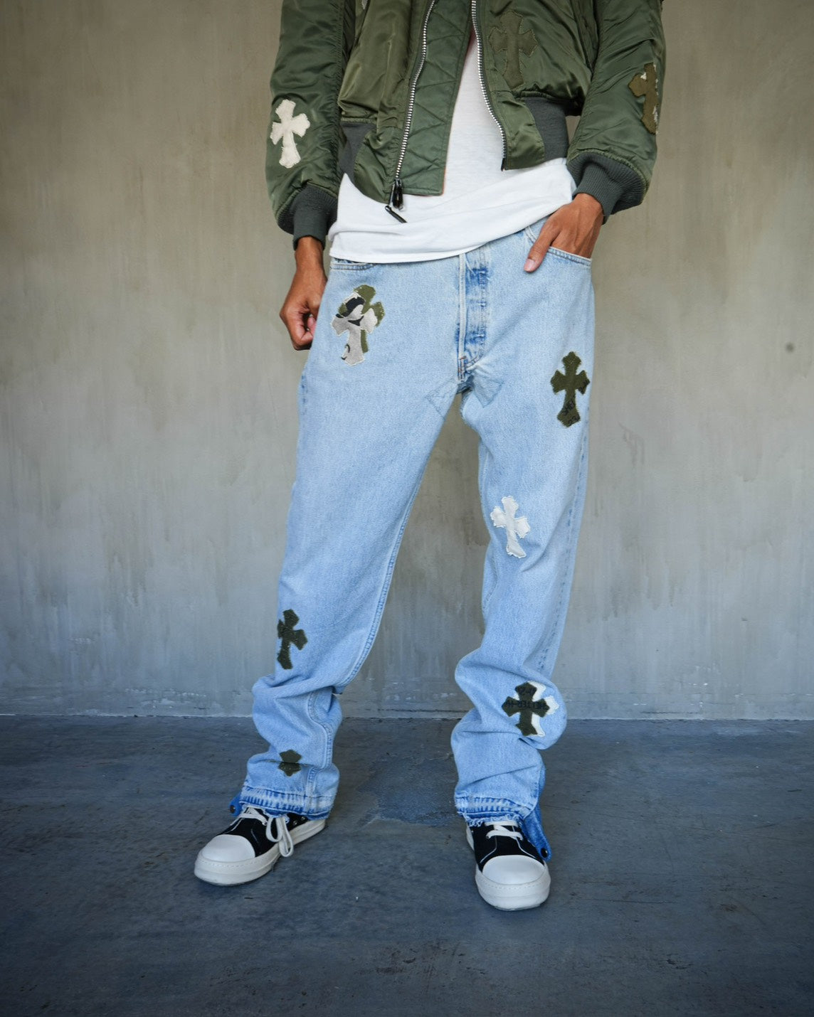 Re:Cross Patch 2Way Denim W38L34