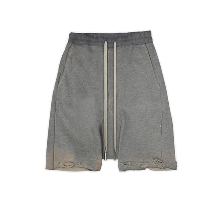 Distressed Sweat Sarouel Baggy Pants