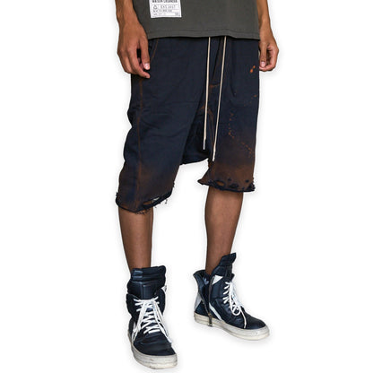 Distressed Sweat Sarouel Baggy Pants