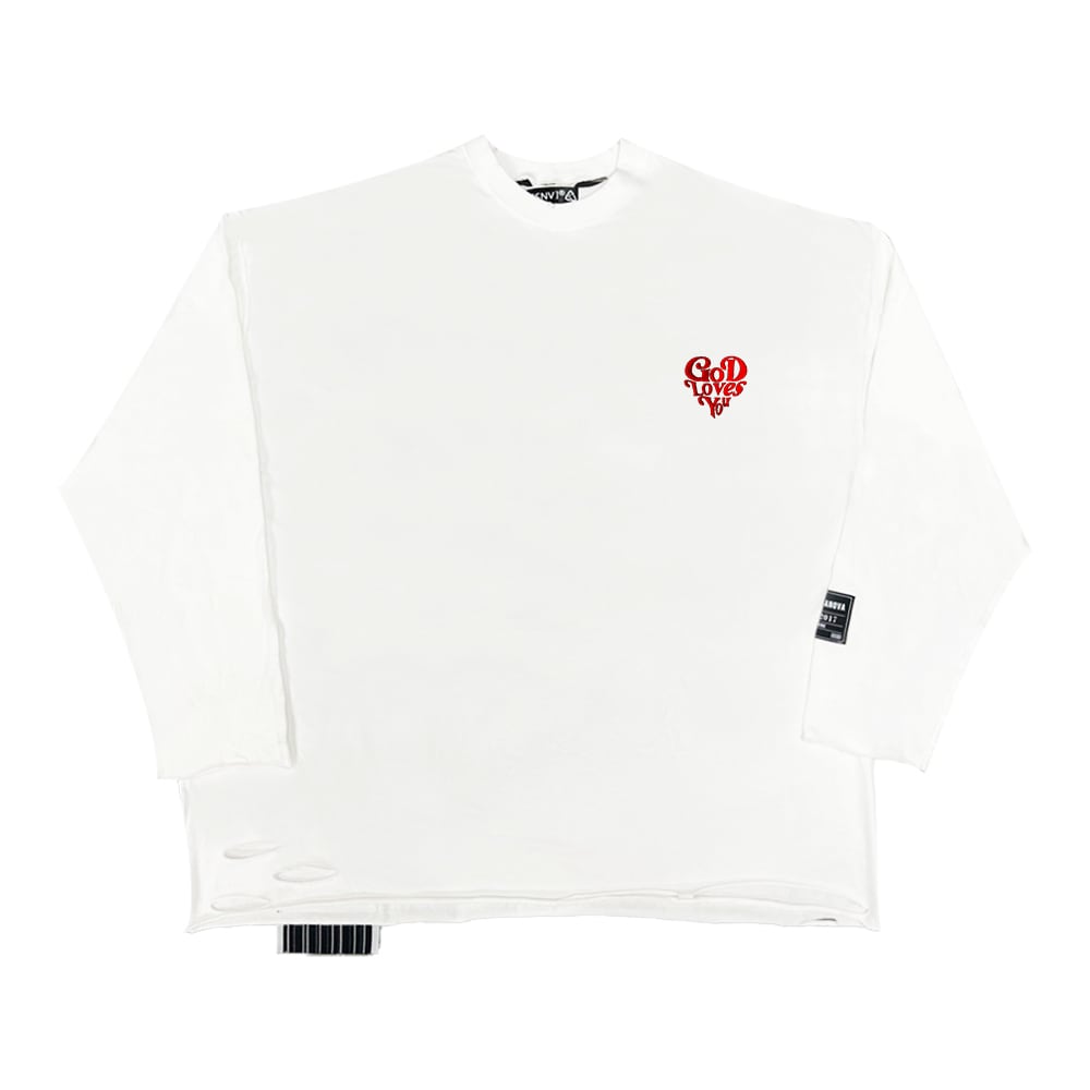 GOD LOVES YOU Damage Long Sleeve T