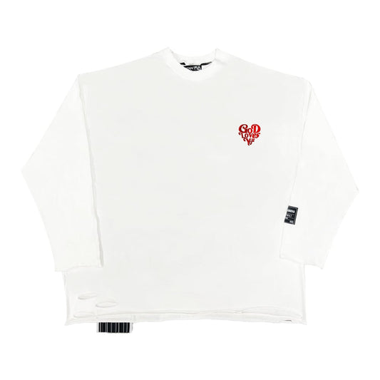GOD LOVES YOU Damage Long Sleeve T